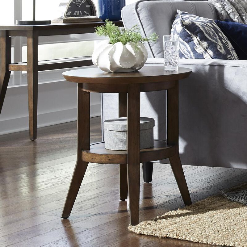 Liberty Furniture Ventura Blvd Round End Table in Bronze Spice image number 4