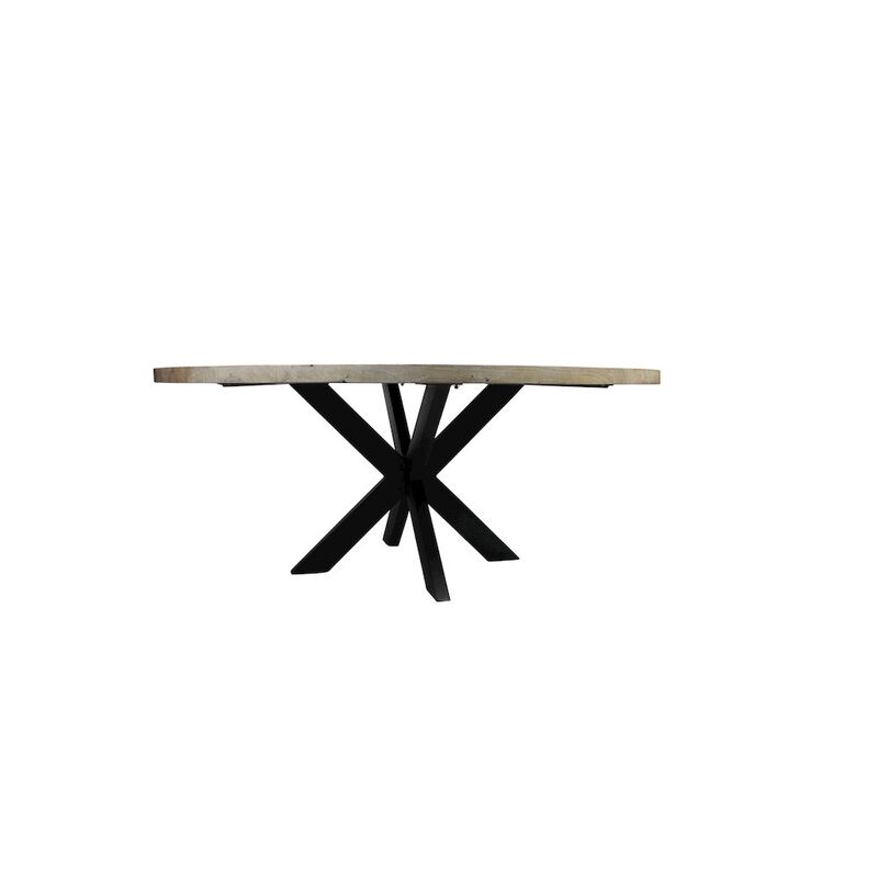 Alex Hamilton Felix 72 Dining Table with Iron Legs.
