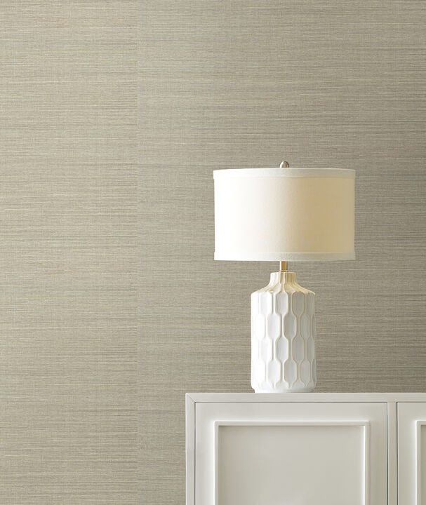 Maguey Sisal Silver Wallpaper