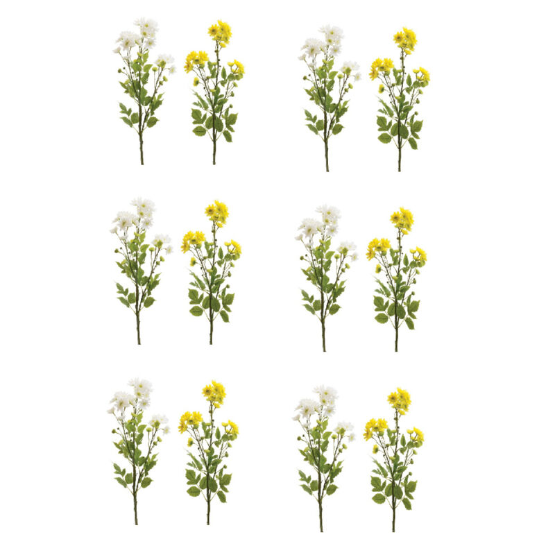 Mum Artificial Flower Spray for Vibrant Home D&eacute;cor and Floral Arrangements (Set of 12)
