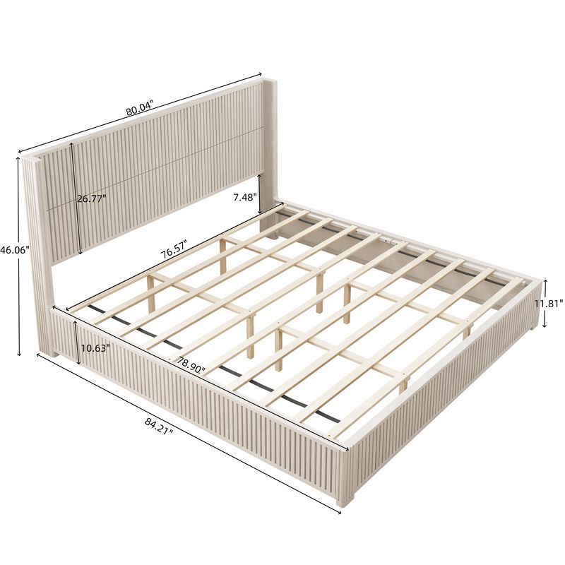 Lisfer Solid Wood Platform Bed image number 8
