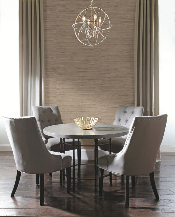Lustrous Grasscloth Beige Wallpaper (Set of 2)