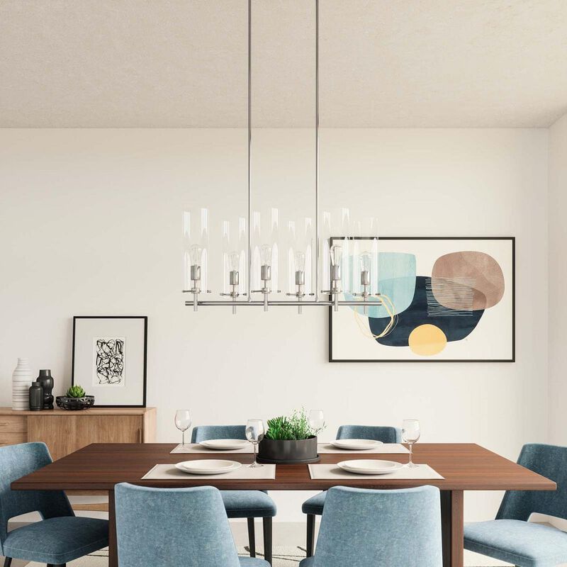 Modway Skylark 6-Light Chandelier in Clear Polished Nickel image number 2
