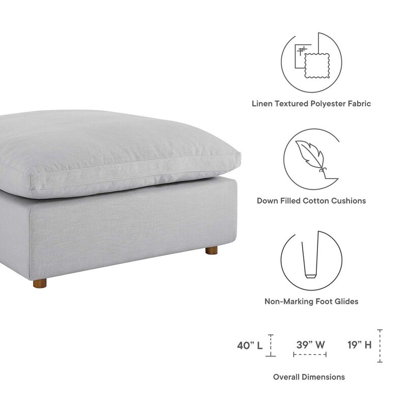 Commix Down Filled Overstuffed Ottoman image number 3