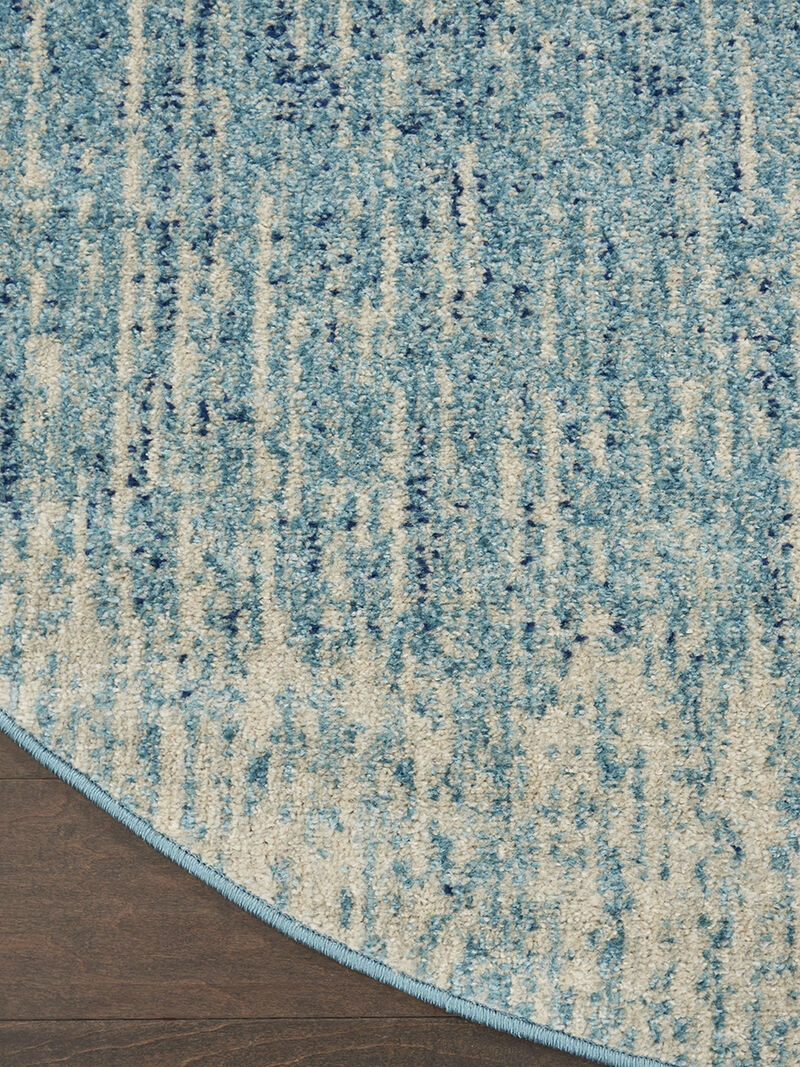 Passion PSN09 Navy/Light Blue 8' x Round Rug image number 2