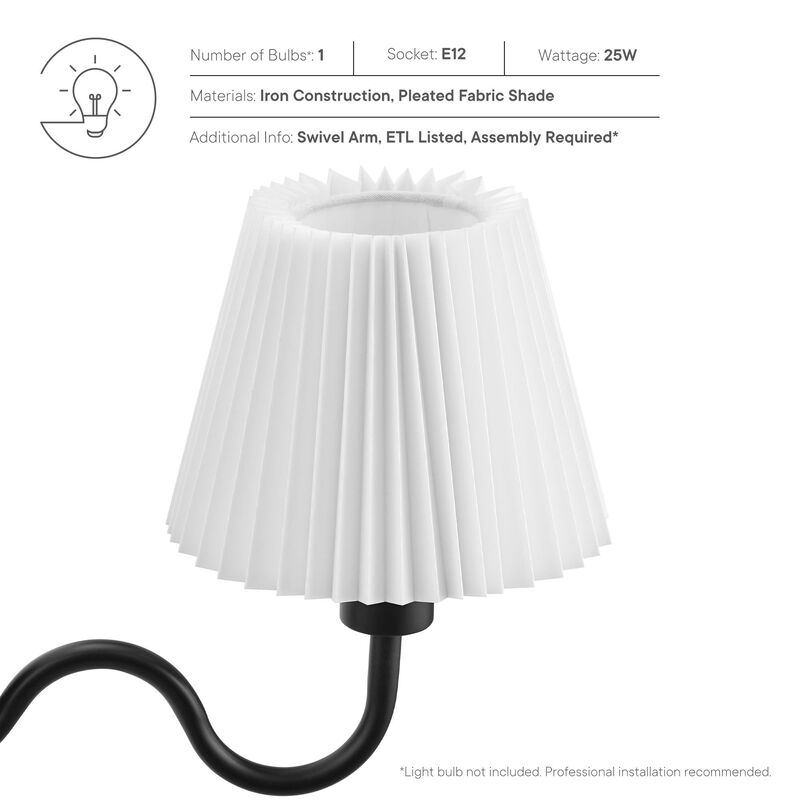 Wave Squiggle Arm Wall Sconce image number 3
