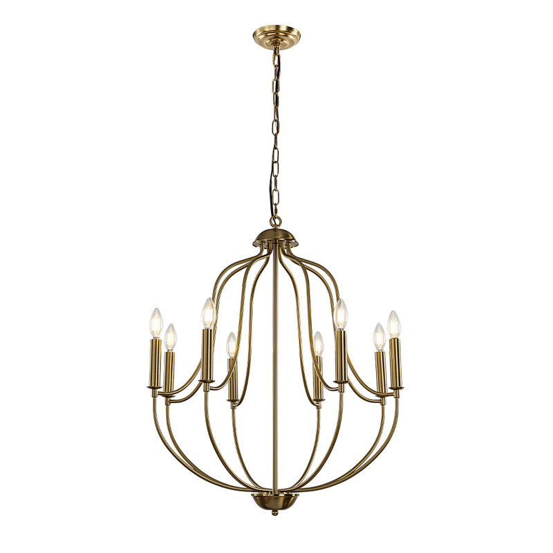 W26 in 8 Lights Modern Classic Candelabra Chandelier Farmhouse Glam Candle Pendant Light For Living Room Dining Room And Entryway image number 0