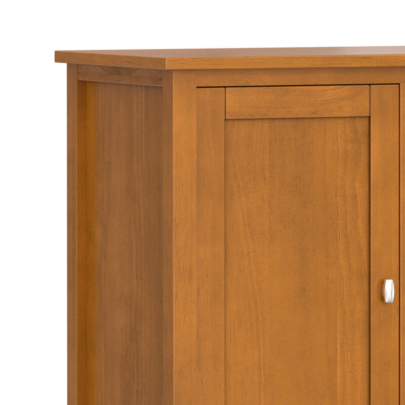 Simpli Home Warm Shaker Storage Cabinet with Wine Rack image number 7