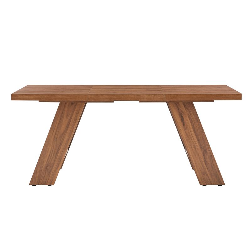 Whisen Dining Table with V-Leg, MDF Space-Saving for Home Kitchen image number 6