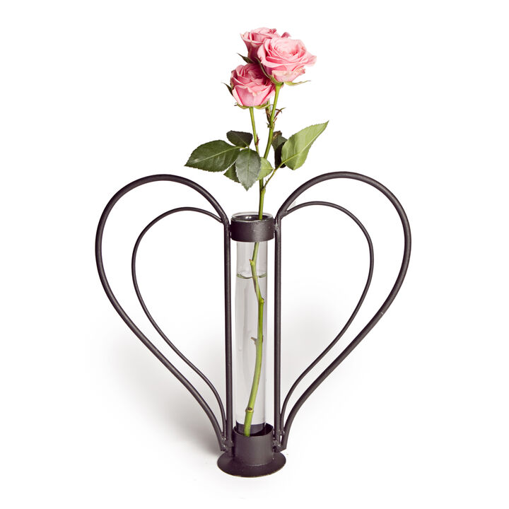 Sweetheart Iron Heart-shaped Bud Vase