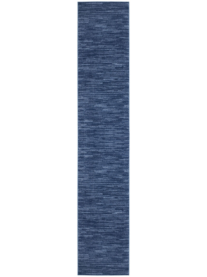 Nourison Essentials NRE01 Navy/Blue 2'2" x 18' Rug image number 0