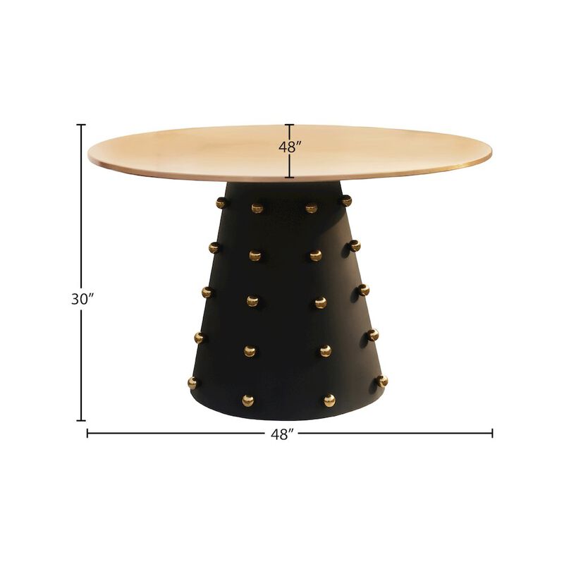 Meridian Furniture Raven Black / Gold Dining Table
