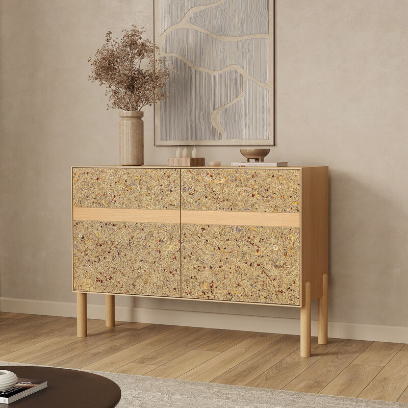 BLOOM Designer Sideboard Featuring Handcrafted Doors