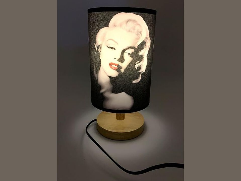 Vintage Lily of the Valley Floral Table Lamp Cute Flower Desk Light Decor