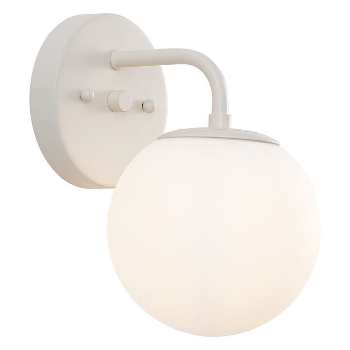 Louis Parisian Globe Metal/Frosted Glass Modern Contemporary LED Vanity Light