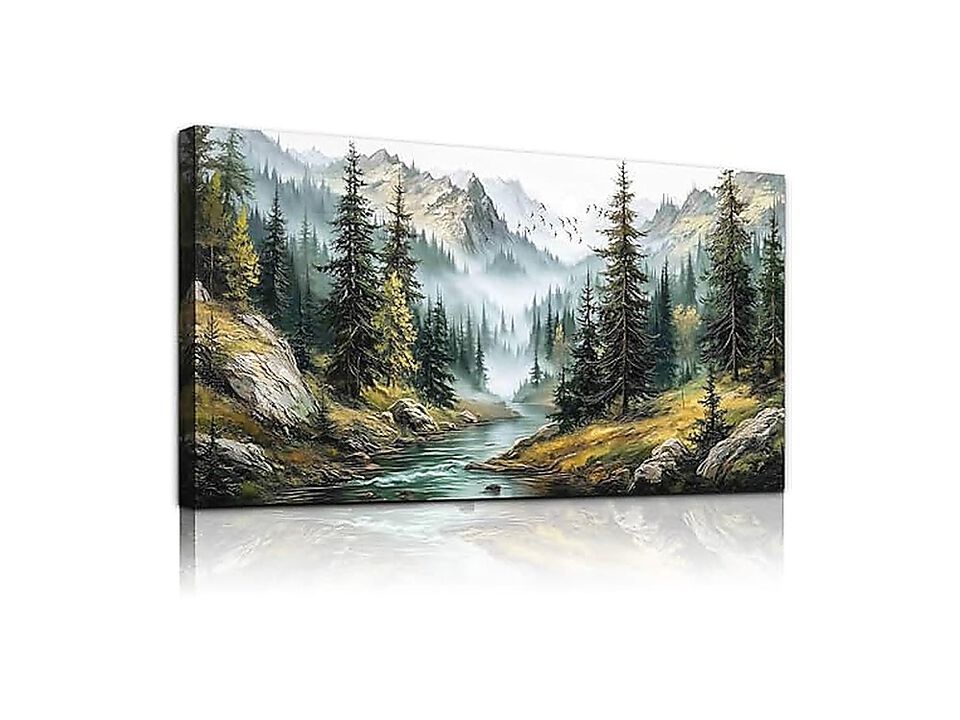 Canvas Wall Art Living Room Modern Farmhouse Decor Bedroom Office Nature Forest