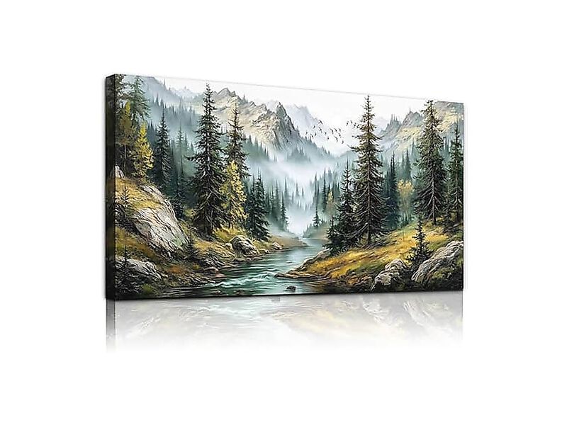 Canvas Wall Art Living Room Modern Farmhouse Decor Bedroom Office Nature Forest image number 0