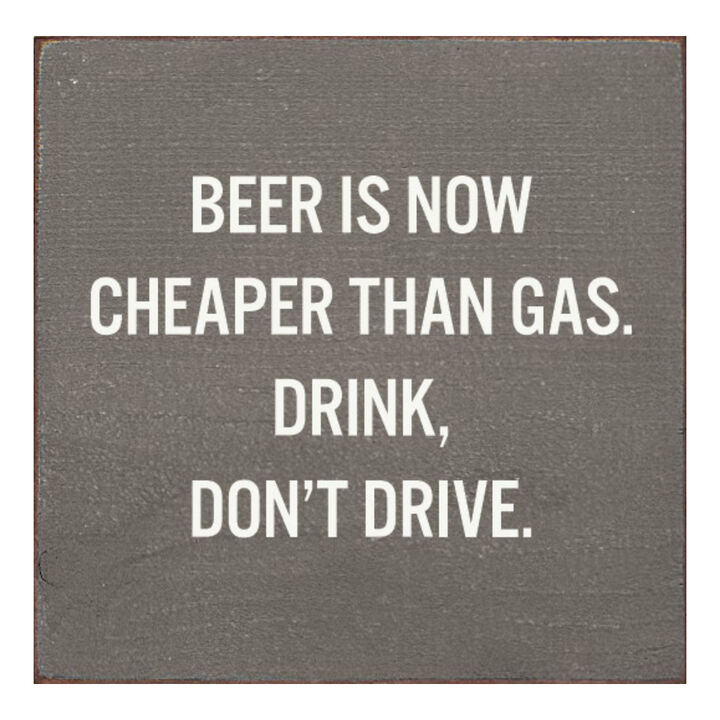Funny Beer Quote Wooden Sign for Home Bar Man Cave Wall Decor