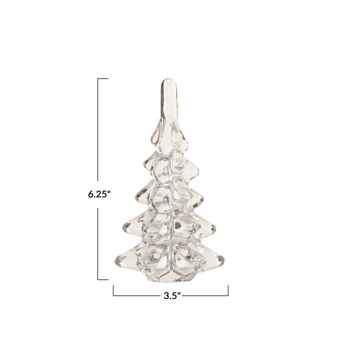 Mini Glass Christmas Tree Decor, Clear