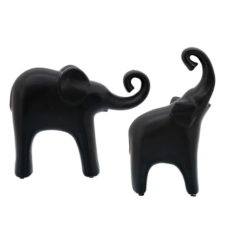 Ceramic Elephant Matte Black image number 5