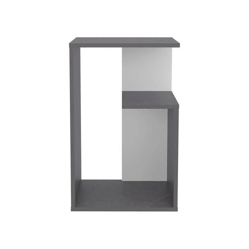 Side Table Sallis, Living Room, Onyx/White