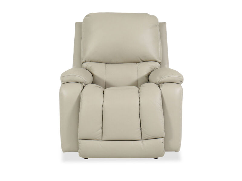 Greyson Ice Leather Power Rocking Recliner with Headrest & Lumbar