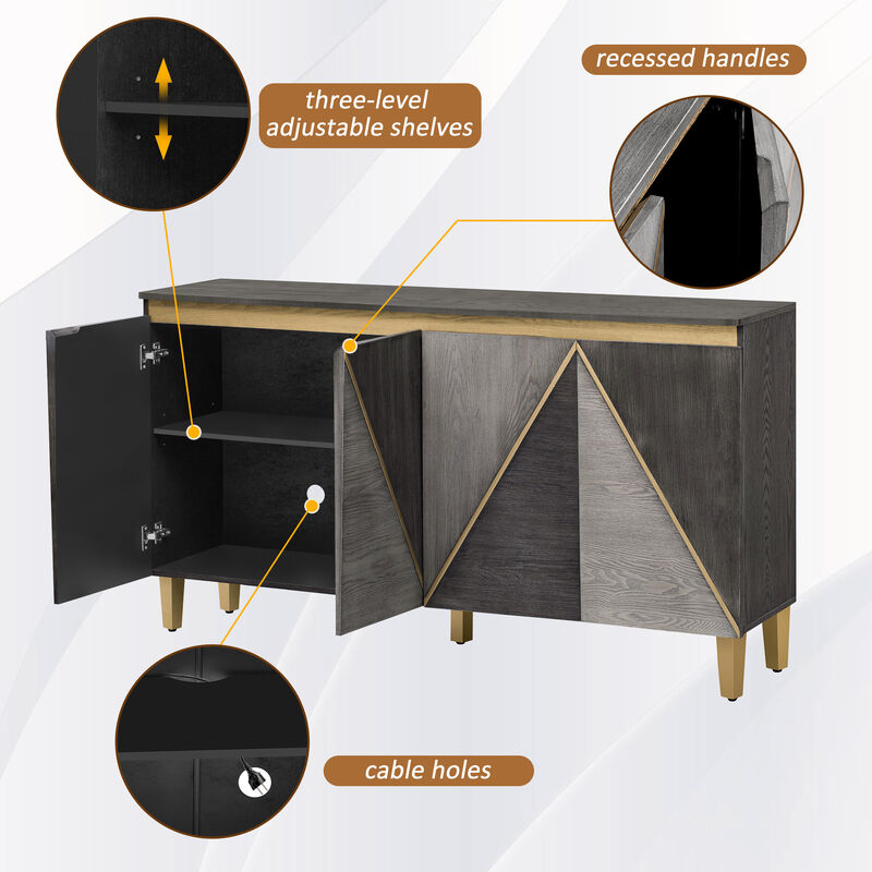 Merax Retro Buffet Cabinet with Storage