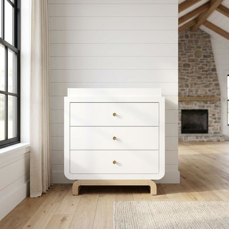 Santorini 3 Drawer Chest With Topper-White/Driftwood image number 1