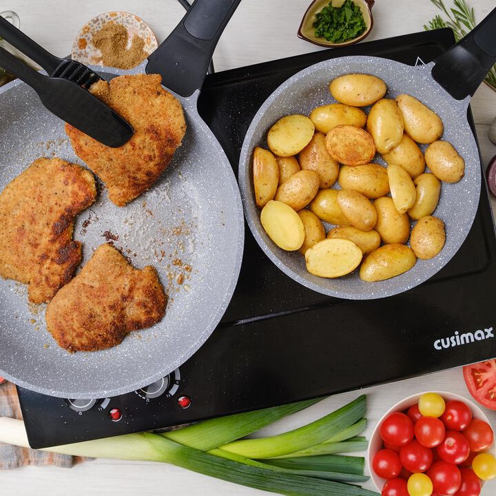 Cusimax 1800W Infrared Ceramic Electric Hot Plate for Cooking, Portable Countertop Burner Glass Heating Plate with 2 Knob Control