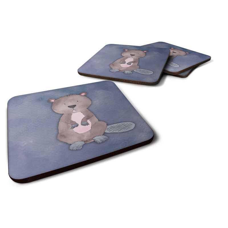 Caroline's Treasures Beaver Watercolor Decorative coasters, 3.5, Multicolor