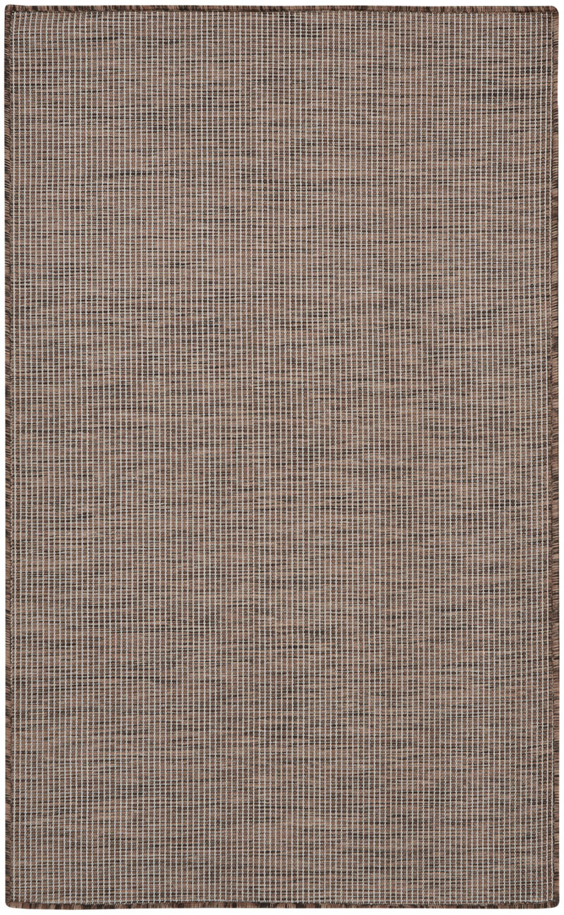 HomeRoots 3' X 5' Natural Ivory And Brown Indoor Outdoor Area Rug image number 2