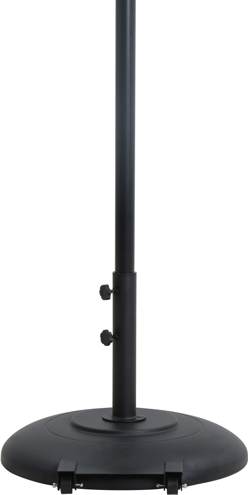 Meridian Furniture Fiji Beige Fabric / Matte Black Aluminum Patio Umbrella with Base Sets image number 4