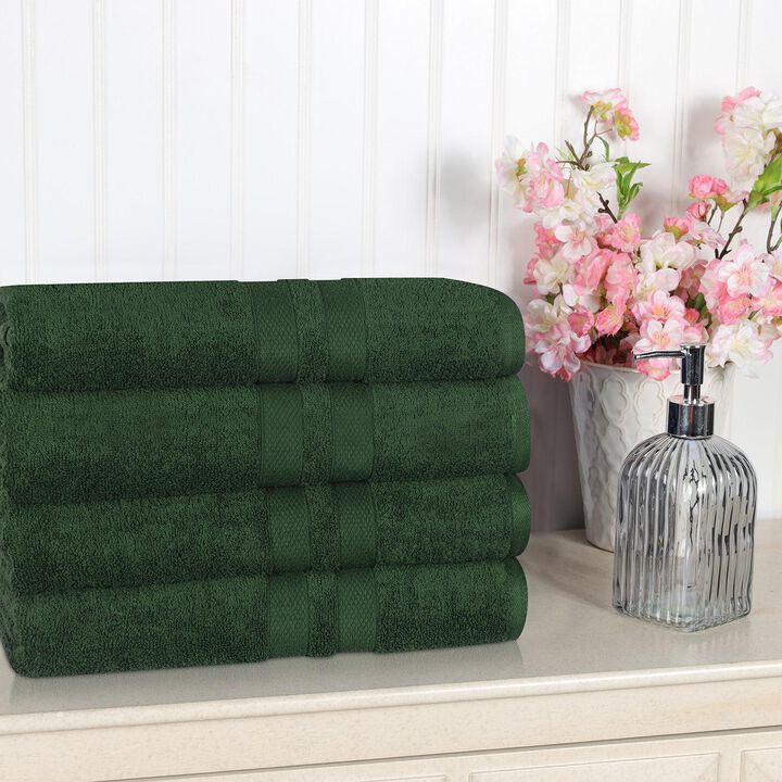 4-Piece Cotton Bath Towel Set with Ultra Soft and Absorbent Fabric