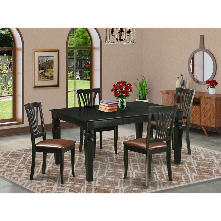 5 Pc dinette Table set - Kitchen dinette Table and 4 Dining Chairs