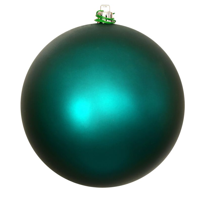 Vickerman 10" Dark Teal Matte Ball Ornament. image number 0