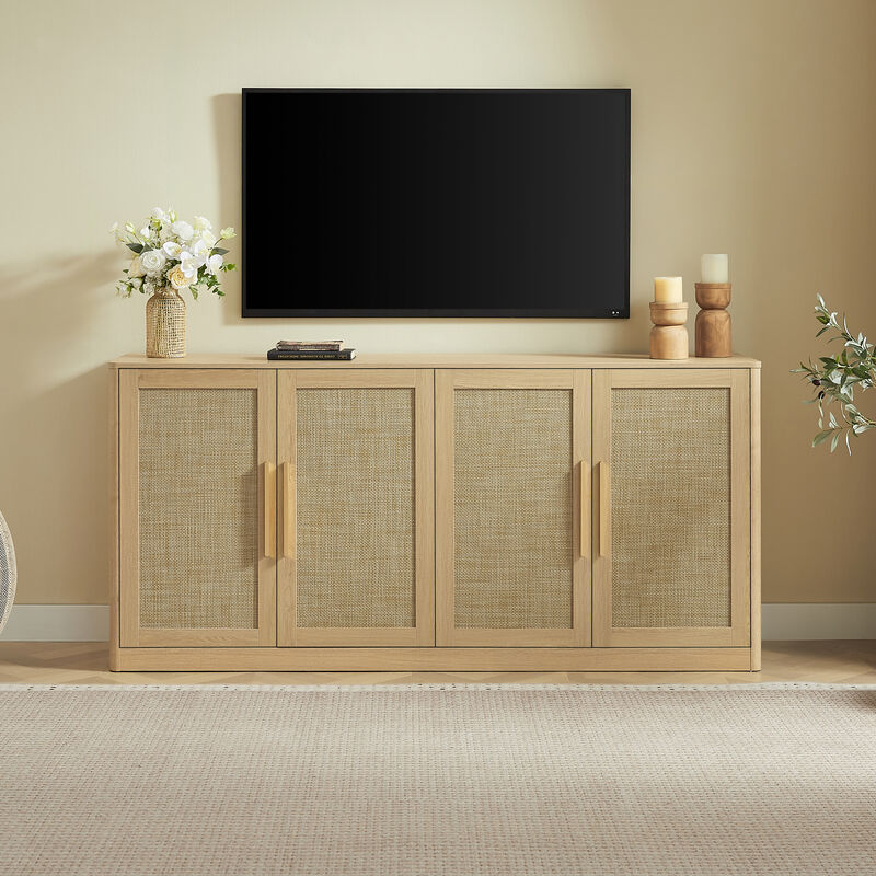Nalhob 67" Rattan Sideboard image number 3
