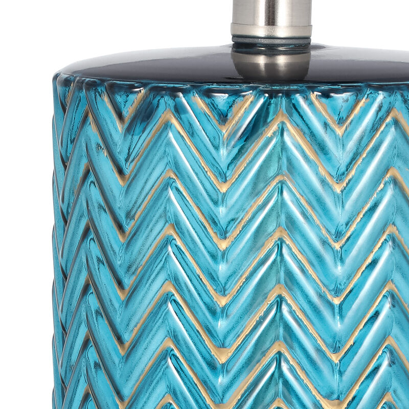 Glass 28" Chevron Table Lamp image number 3