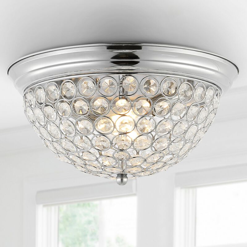 Malia 1-Light Traditional Transitional Iron LED Flush Mount