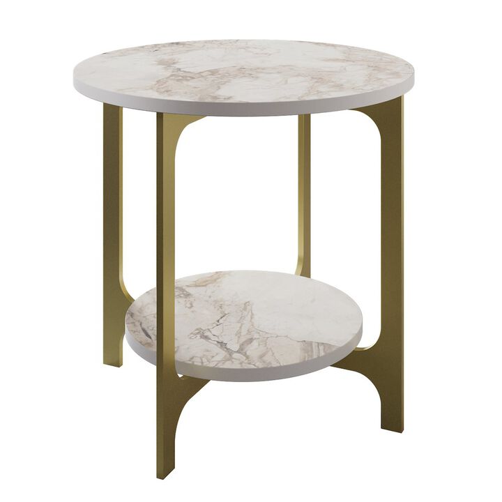 Decorotika Versy Side End Table-Ephesus Gold