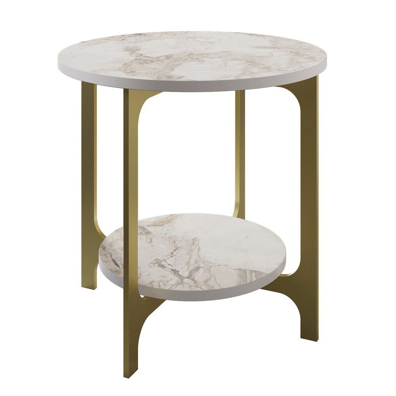 Decorotika Versy Side End Table-Ephesus Gold