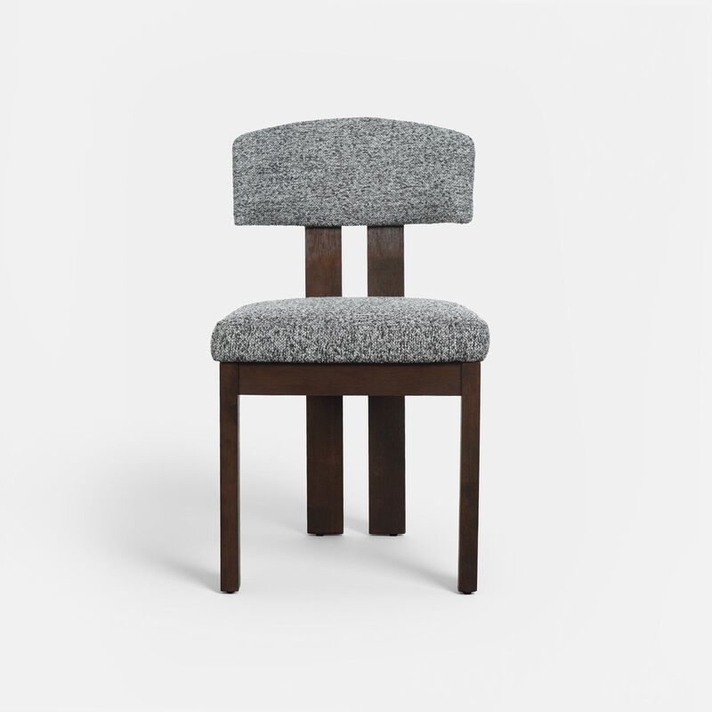 COLAMY HALO Modern Upholstered Wood Dining Chair image number 0