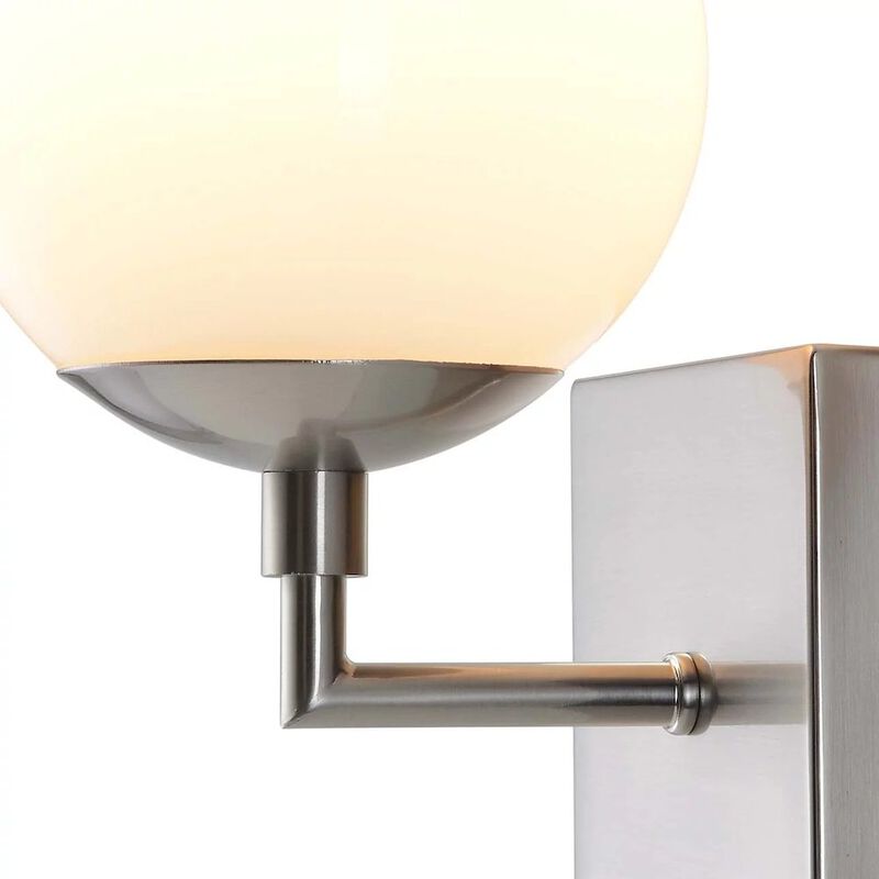 NOVA OF CALIFORNIA Globe Wall Sconce - 10'', Satin Nickel, Plug-in with Rocker Switch