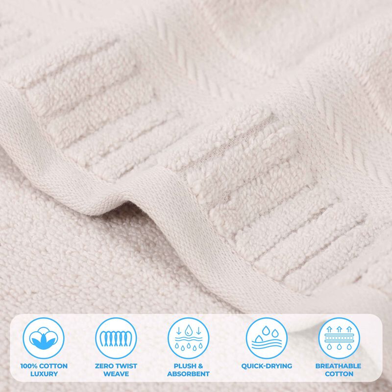 Soft Zero Twist Cotton Hand Towels 6 Pack Highly Absorbent Towels image number 2