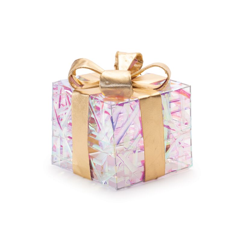 Woven LED Christmas Gift Boxes (Set of 3) – Pre-Lit Holiday Package Decorations with Ribbon Bows