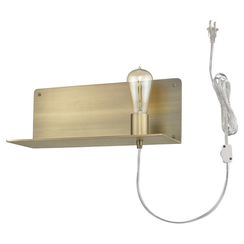 Hivvago Dull Gold Shelf Wall Light