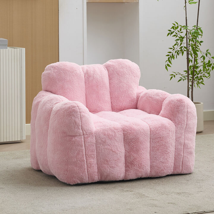 GOODSILO Ergonomic Adult Compression Bean Bag Sofa with Easy-Move Pull Ring No Installation Required Ideal for Living Room Bedroom Dorm Relaxation Reading Gaming