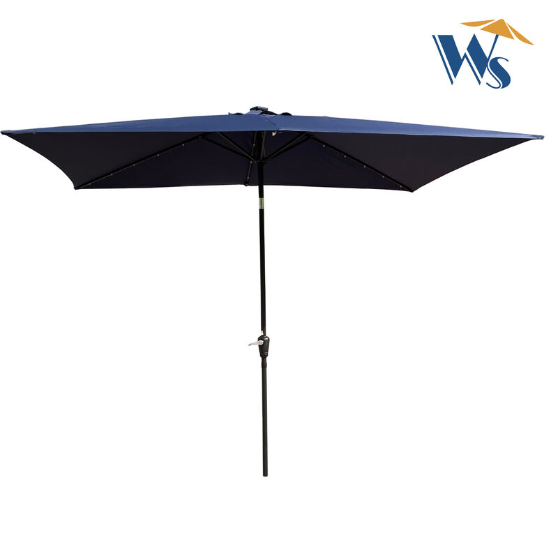 Streamdale 10ft Patio Solar LED Umbrella w/ Crank