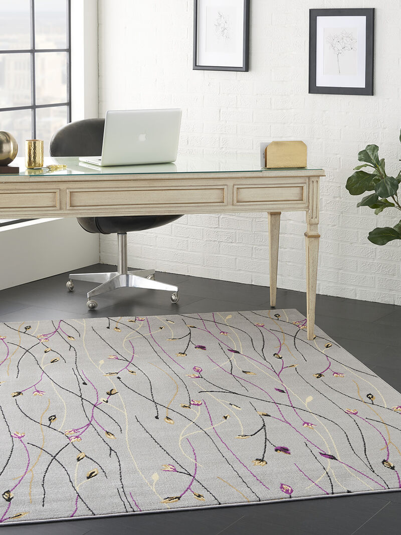 Grafix GRF15 Gray 6' x 9' Rug