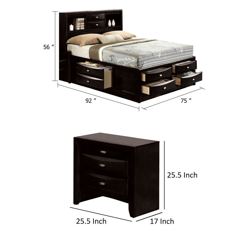 Bedroom Set, 2 Piece Set with Nightstand image number 7