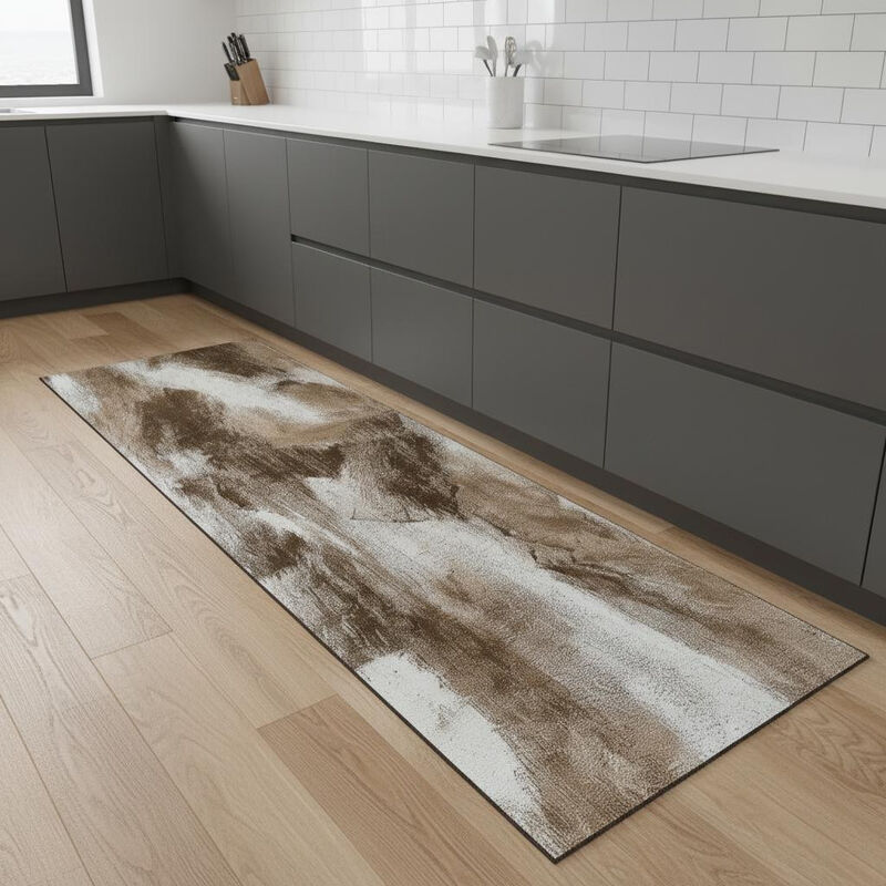 HomeRoots Abstract Runner Rug image number 1